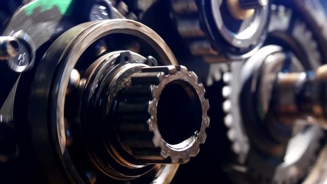 transmission mechanism of the car, close-up