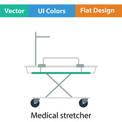 Medical stretcher icon