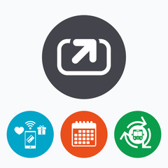 Action sign icon. Share symbol.