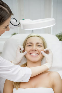 Happy female patient