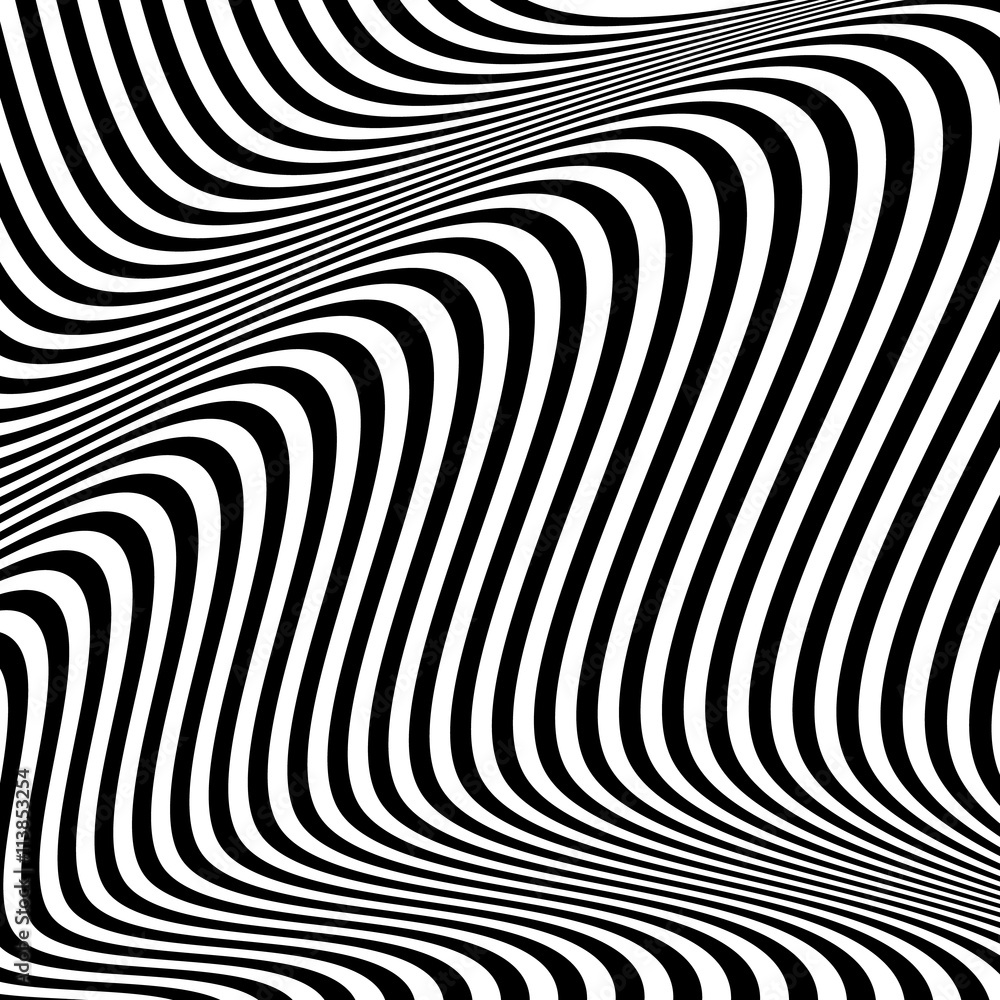 Poster Dynamic lines abstract pattern. Vector illustration with great c