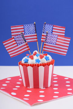 USA theme cupcake