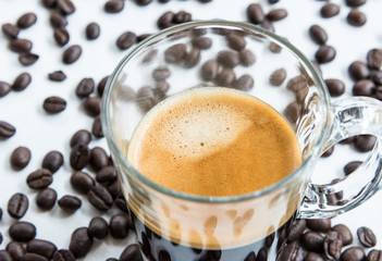 Hot espresso shot