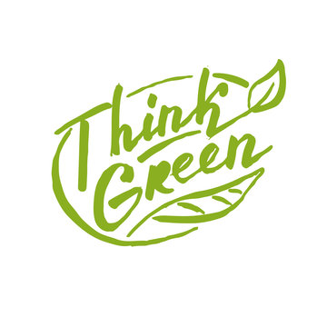 Think green. Lettering for your design