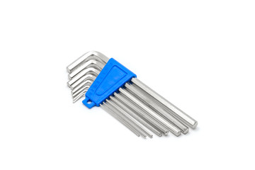 hex key wrench set isolated