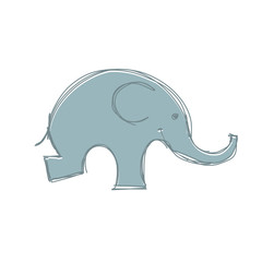 Cute elephant sketch for your design
