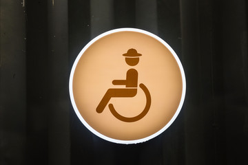 Handicap or Disabled toilet sign