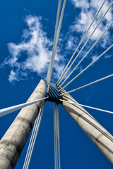 Fototapeta premium Cable bridge, architecture detail