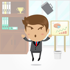 Businessman cartoon character , vector