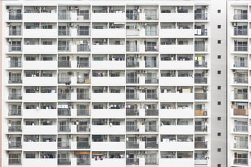 Exterior of residential building in Osaka city, Japan