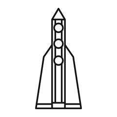 Rocket icon, outline style