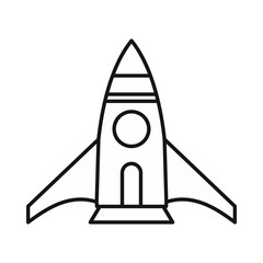 Rocket icon, outline style