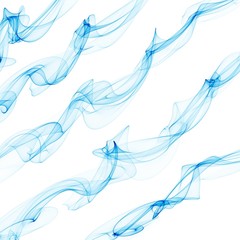 Obraz premium Colored smoke. Blue color background. Smoke tape. 