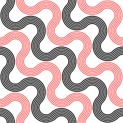 Seamless Wave and Stripe Pattern
