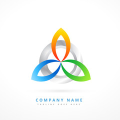 abstract shape logo design illustration