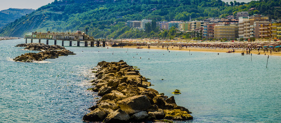 breakwater rocks in the Adriatic sea