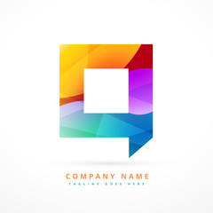 abstract colorful logo chat symbol design