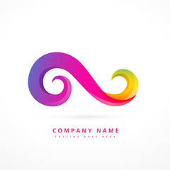 creative floral logo template design illustration