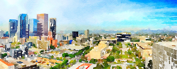 Fototapeta premium Downtown los Angeles