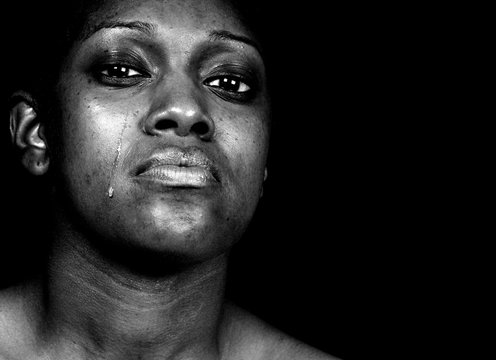 Sad Black Woman Crying