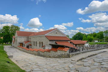 the rebuild roman city of carnuntum near vienna