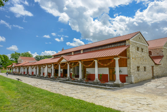 the rebuild roman city of carnuntum near vienna
