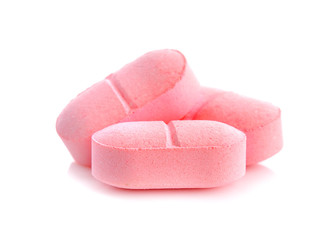 pills on white background