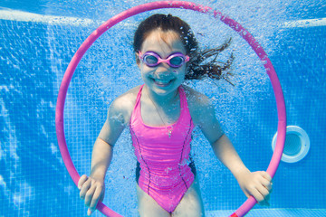 girl in swimming pool