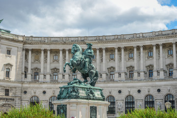 Fototapeta na wymiar Equestrian statue of Prince Eugene of Savoy (Prinz Eugen von Sav