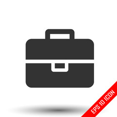 Suitcase icon. travel baggage vector icon. Suitcase flat logo isolated on white background. Vector illustration.