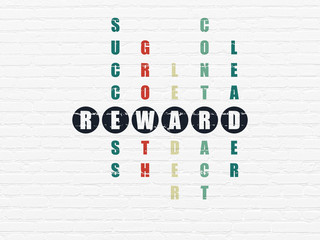 Business concept: Reward in Crossword Puzzle