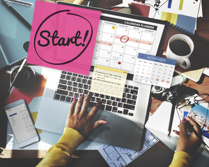 Start Ready Begining First Launch Concept