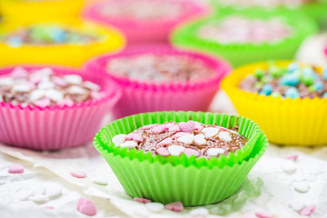 Cookies lovers colorful muffins hearts