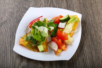 Pita with vegetables