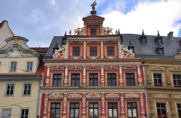 Fototapeta premium Das Gildehaus - prächtiges Bürgerhaus am Fischmarkt zu Erfurt
