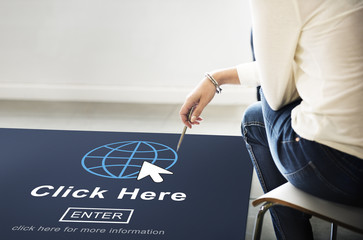 Click Here Website Web Page Online Internet Concept
