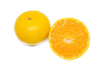 Orange fruit isolated on white background