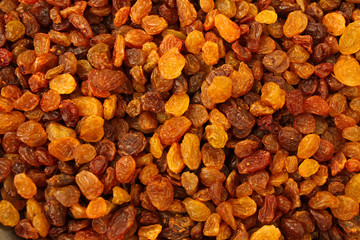 a scattering of golden raisins