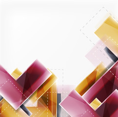 Colorful glossy arrow shapes. Abstract background