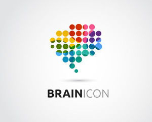Brain, Creative mind, man head, learning and design icon