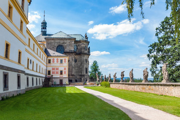 Baroque garden church statues state castle hospital Kuks, Czech republic