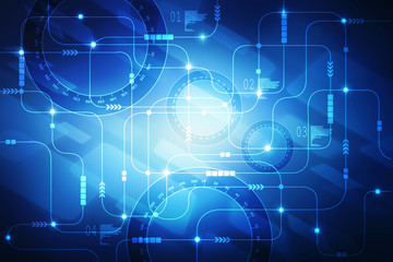 2d illustration technology background