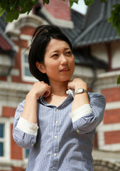 Fototapeta premium 女性 20代 ひとり旅
