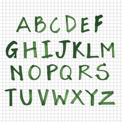 Hand written modern alphabet vector