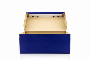 Blue shoe box with clipping path.