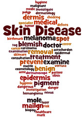 Skin Disease, word cloud concept 3
