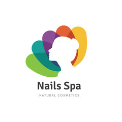 Nails spa logo,beauty logo,nail logo,lotus logo,flower logo,spa logo,salon logo,vector logo template.