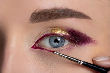 Naklejka premium Woman eye with beautiful makeup