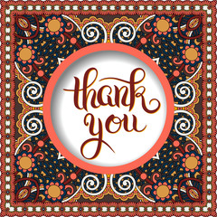 modern calligraphy thank you handwritten lettering inscription i