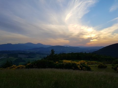 Sonnenuntergang in den Marken (Italien)